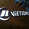 Gia công chữ Inox lọng viền Led sáng mặt Mica